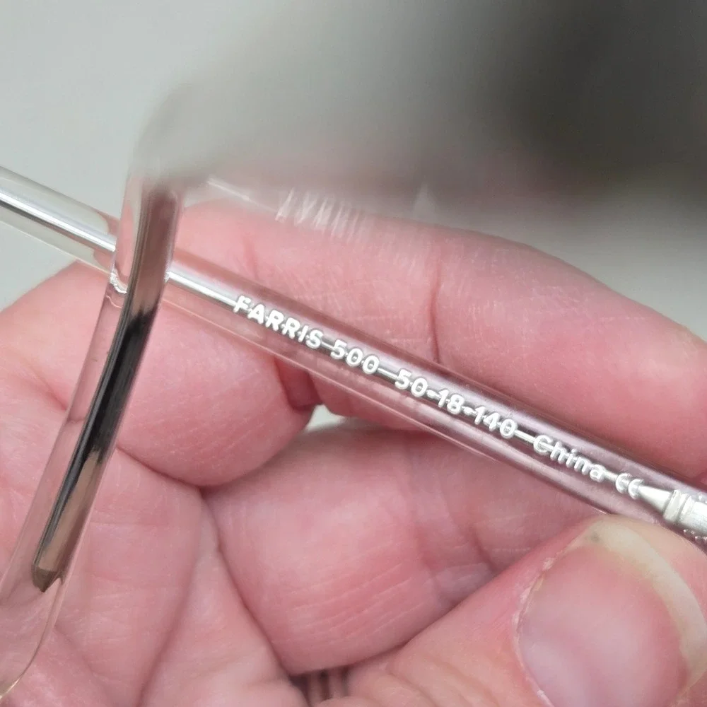 Warby Parker Farris 500 Crystal Clear Round Eyeglasses Frames 50-18-140